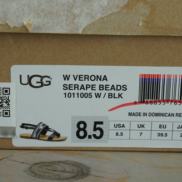 - UGG VERONA SERAPE BEADS  BOHO  beaded SANDALS  nib - Picture 7 of 10